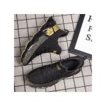 ALagzi 2025 Mens Casual Noble Shoes Running Sneakers - Black/Gold
