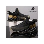 ALagzi 2025 Mens Casual Noble Shoes Running Sneakers - Black/Gold