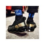 ALagzi 2025 Mens Casual Noble Shoes Running Sneakers - Black/Gold