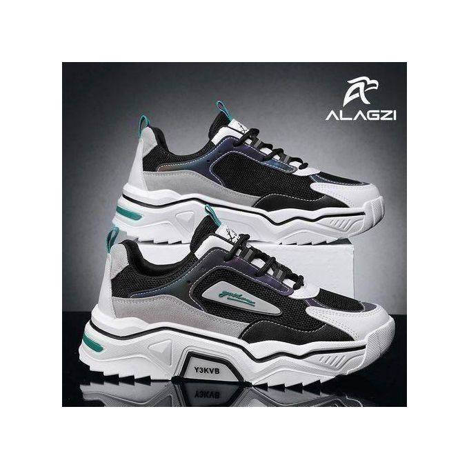 ALagzi 2025 Mens Casual Sci-Fi Warrior Shoes Running Sneakers - Black/Green