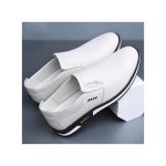 ALagzi Men's Outdoor Formal Leather Shoes Louboutins - White