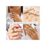 ARHANORY 10pcs/set Ladies Stacking Ring Set - Gold