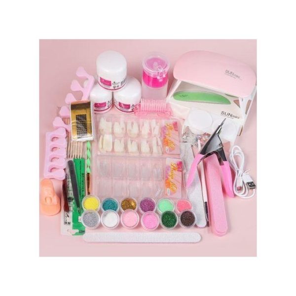 ARHANORY Acrylic Nail Art Tools Acrylic Powder Shiny Glitter Nail Manicure File Nail Dryers Gel Nail Kit