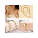 ARHANORY Ladies Necklace Bracelet Gold Jewelry Set