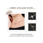 ARHANORY Women Necklace Ladies Heartbeat Rhythm Pendant Chain - Gold