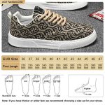 ASHION Men's Abstract Print Canvas Sneakers - Stylish Comfortable Durable Casual Shoes