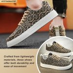 ASHION Men's Abstract Print Canvas Sneakers - Stylish Comfortable Durable Casual Shoes