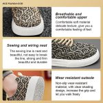 ASHION Men's Abstract Print Canvas Sneakers - Stylish Comfortable Durable Casual Shoes