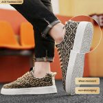 ASHION Men's Abstract Print Canvas Sneakers - Stylish Comfortable Durable Casual Shoes