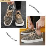 ASHION Men's Abstract Print Canvas Sneakers - Stylish Comfortable Durable Casual Shoes