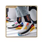 ASHION Premium Unisex Sneakers With Breathable Mesh PU Cushion Sole Anti-Slip Design