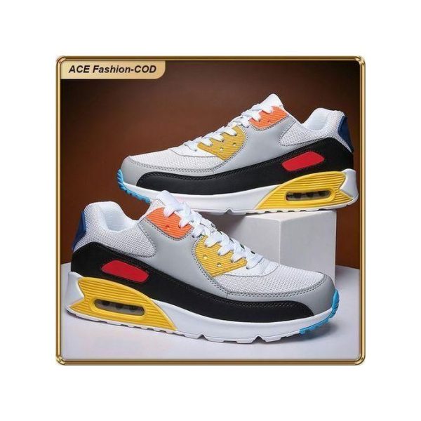 ASHION Premium Unisex Sneakers With Breathable Mesh PU Cushion Sole Anti-Slip Design