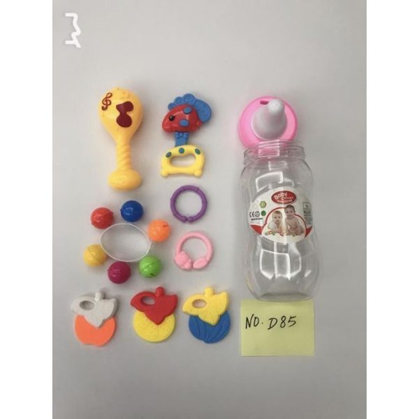 Baby 10pcs Hand Shakers Rattles And Teether Set Colourful