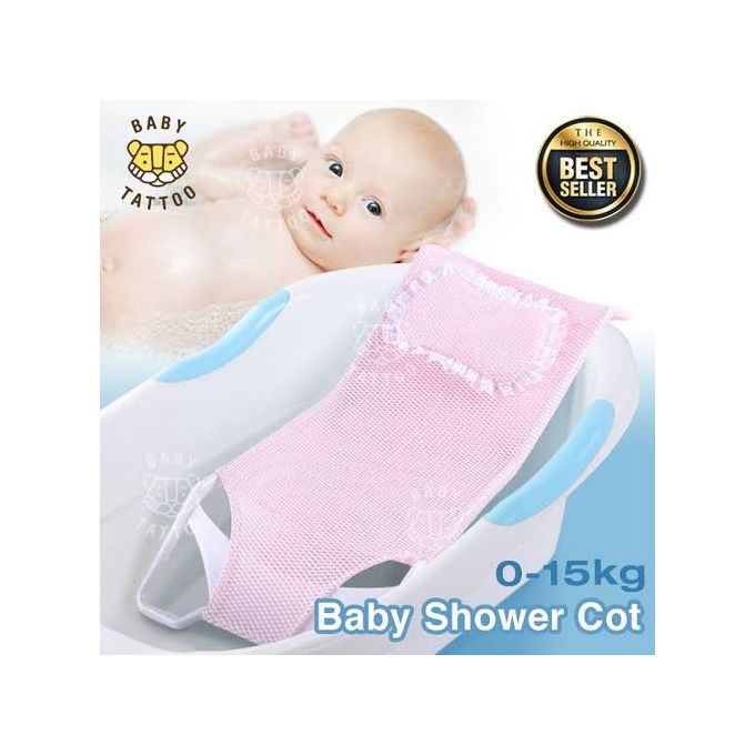 Baby And Infant Bathtub Seat Net Antiskid Shower Mesh- Pink