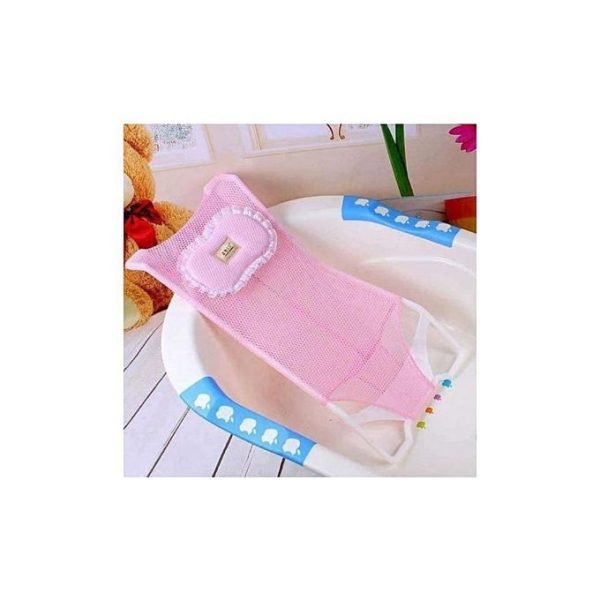 Baby And Infant Bathtub Seat Net Antiskid Shower Mesh- Pink