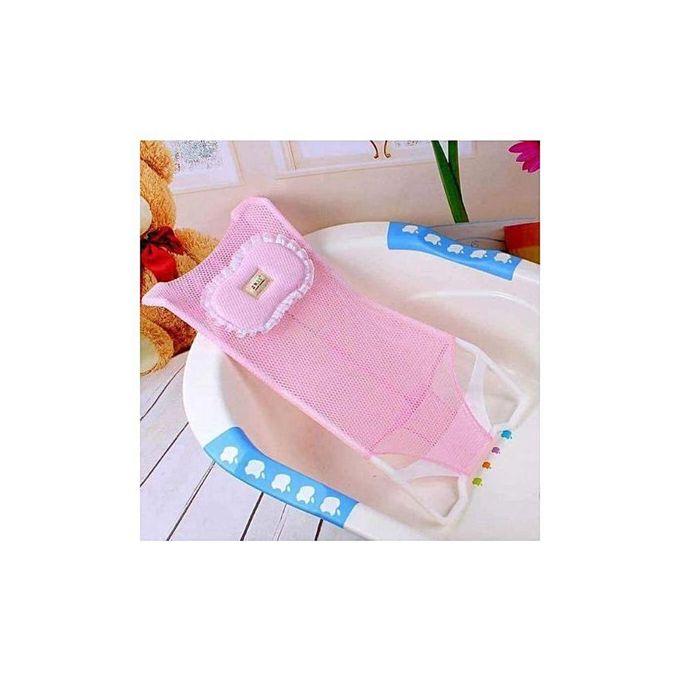 Baby And Infant Bathtub Seat Net Antiskid Shower Mesh- Pink