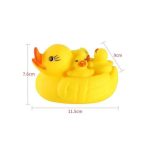 Baby Bath Bathing Toys Yellow Rubber Squeaky Ducks Ducklings Family.