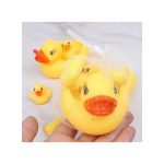 Baby Bath Bathing Toys Yellow Rubber Squeaky Ducks Ducklings Family.