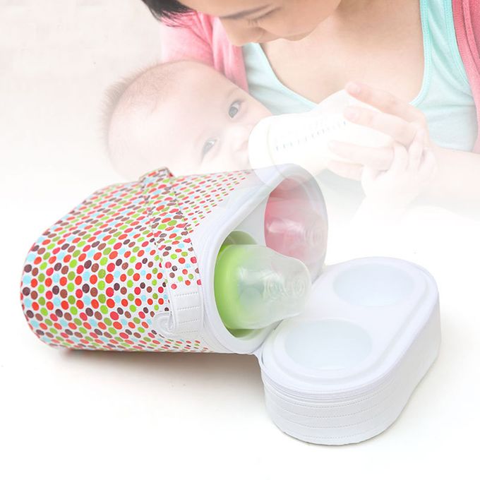 Baby Bottle Warmer+2Free Feeding Bottle Portable Thermal Bag
