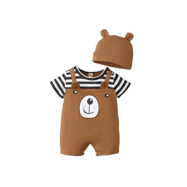 Baby Boy Fake 2pcs Short Sleeved Jumpsuit