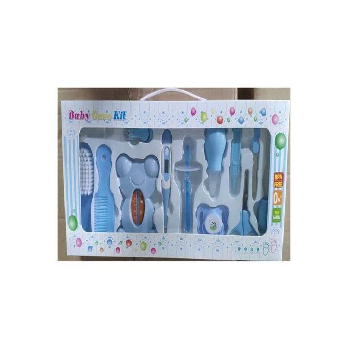 Baby Care Classy Baby Grooming Kit With A Clear Pouch - Blue(Big)