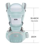 Baby Carrier Waist Stools Multifunctional Convertible Storage Bag- Green 0-36 Months