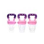 Baby Fruit Feeder Pacifier Teething Toys Fresh Food Feeder Infant Fruit Nipple Silicone Pouches For Toddlers Kids Boy Girl. Medium Sized Pink