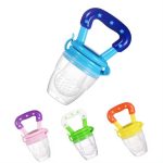 Baby Fruit Feeder Pacifier Teething Toys Fresh Food Feeder Infant Fruit Nipple Silicone Pouches For Toddlers Kids Boy Girl. Medium Sized Blue