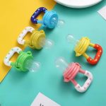 Baby Fruit Feeder Pacifier Teething Toys Fresh Food Feeder Infant Fruit Nipple Silicone Pouches For Toddlers Kids Boy Girl. Medium Sized Blue