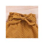 Baby Girls Letter Print Short Sleeve Bodysuit + Polka Dot Shorts + Headband