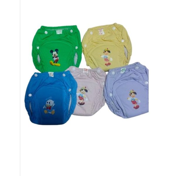 Baby Kids Pee Potty Toilet Training Pants Diaper 3 Pcs Antileakage (ASSORTED CARTOON DECORATION AND PATTERN )