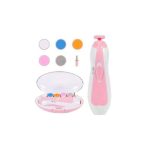 Baby Nail Trimmer Filer for New Born Electric with 6 Grinding Heads Safe for Kids Manicure Kit Nail Clippers Painless Safe