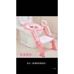 Baby Potty With Ladder - Kids Toilet Stepper Pink