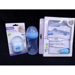 Baby Shower New Born Gift Pack:pacifier storage box, feeding bottle, grooming kit