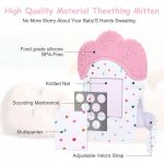 Baby Silicone Teething Glove – Soothing Relief, One Gentle Chew At A Time - BPA FREE With Adjustable Velcro Straps 0-12M
