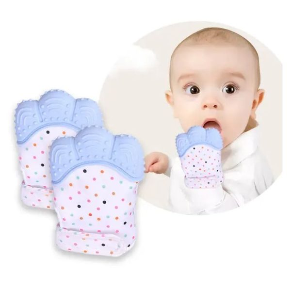 Baby teether Teething gloves 2 Pieces Baby mitten Teething mitten glove toy a pair