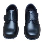 Back To School Shoes Boy's Leather Round Toe "Light Sole" With Velcro Strap.