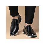 Banagat Men Casual Flats Breathable Official Shoes Oxford Loafers & Slip-Ons Black