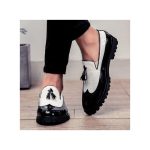 Banagat Men Glossy Casual Brogue Official Shoes Oxford Loafers & Slip-Ons Black