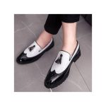 Banagat Men Glossy Casual Brogue Official Shoes Oxford Loafers & Slip-Ons Black