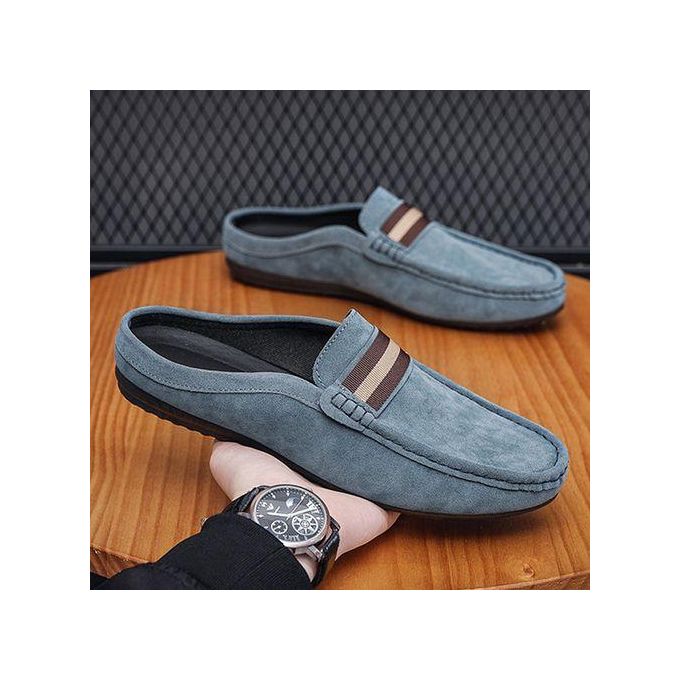 Banagat Mens Casual Half Loafers & Slip-ons Slippers Open Shoes Sandals Blue