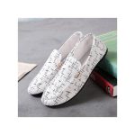 Banagat Men's Elegant Office Flat Official Loafers Slip-ons Casual Shoes White