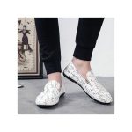 Banagat Men's Elegant Office Flat Official Loafers Slip-ons Casual Shoes White