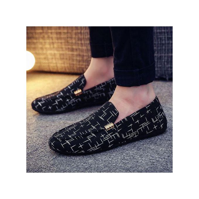 Banagat Men's Italian Casual Flat Business Loafers & Slip-ons Corporate Official Shoes Black