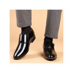 Banagat Men's Oxfords Official Corporate Shoes Italian Business Loafer Black