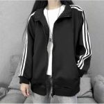 Baseball Jacket Thin Unisex Loose Solid Color Version Student Uniform Top Sportswear Couple Outfit