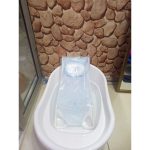 BASIN AND BATHNET -WHITE AND BLUE