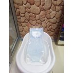 BASIN AND BATHNET -WHITE AND BLUE