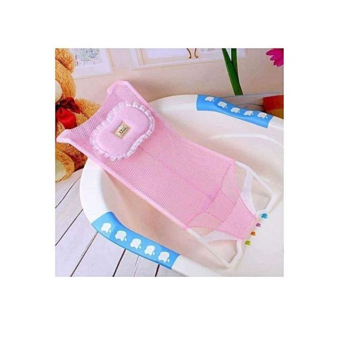 Bath Net Antiskid Shower Mesh Support Kids Safety Bath- Pink