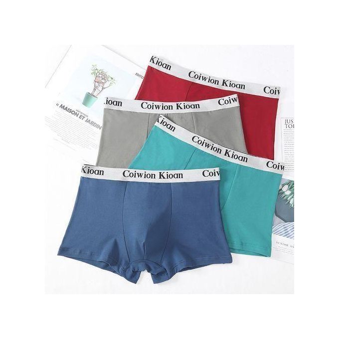 Berrykey 4Pcs Men's Underwear Breathable Comfortable Stretch Boxer Briefs